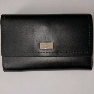 Kate Spade Winni Black Leather Winni Arbour Hill Clutch, Wallet Messenger NWT